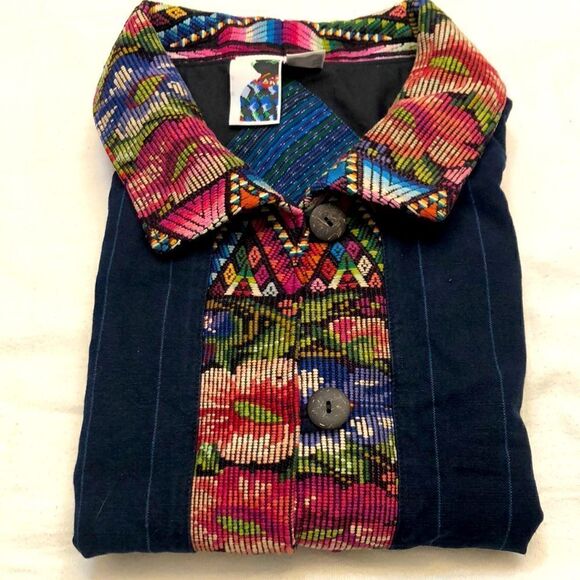 Recycle traditions womens colorful button vest size L - Picture 9 of 9